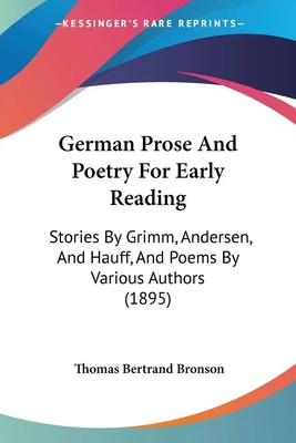 Thomas Bertrand Bronson | German Prose And Poetry For Early Reading | Buch