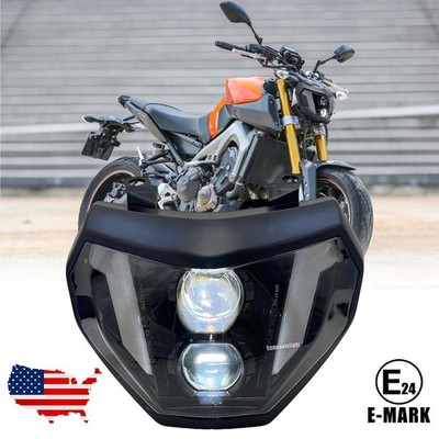 LED Headlight DRL High Low Beam For Yamaha MT09 FZ09 2014 2015 2016 Plug & Play