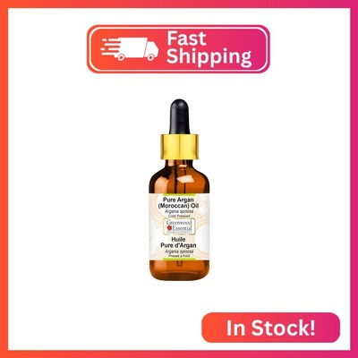 Greenwood Essential Pure Argan (Moroccan) Oil (Argania spinosa) with Glass Dropp