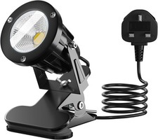 Plug in Spotlight Clip On IP65 Water Resistant Plant Spot Light for Outdoor and
