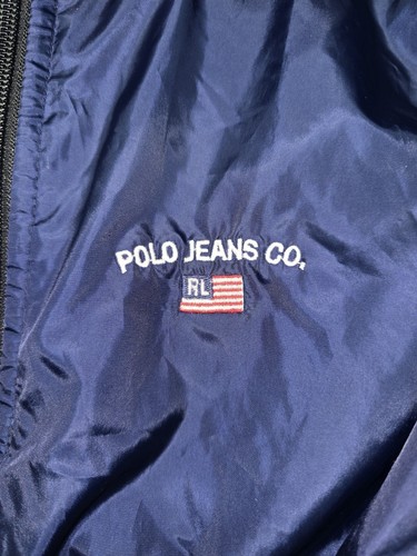 Polo Jeans Co. Ralph Lauren Youth Jacket Size 6 Navy Blue Red Fleece Lined - Picture 3 of 11