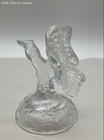 Fenton Art Glass Butterfly on Stump Figurine Clear Crystal Marked Vintage — photo 2