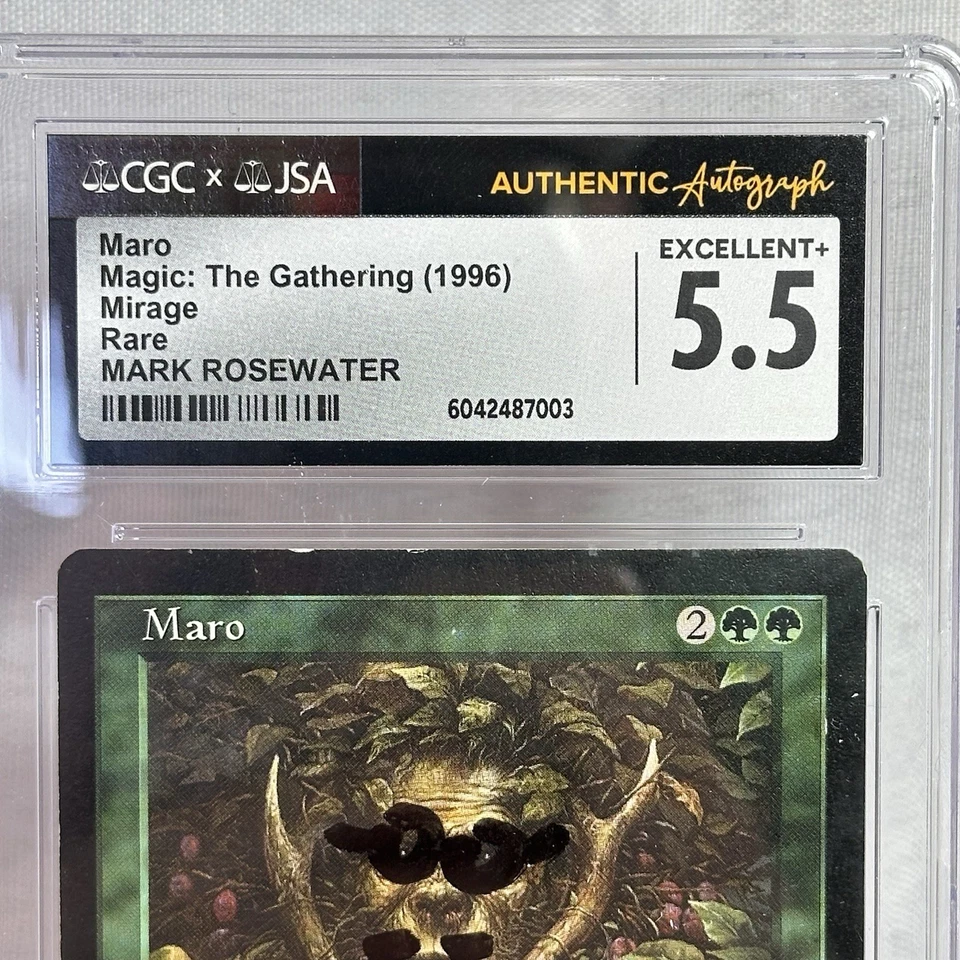 CGC x JSA 5.5 - 1996 MAGIC THE GATHERING MIRAGE MARO MARK ROSEWATER INSCRIBED - Image 2 of 4