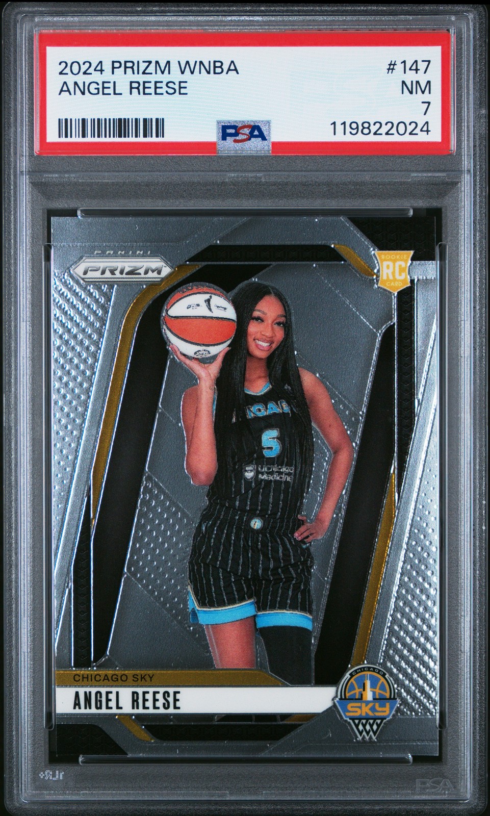 2024 PANINI PRIZM WNBA #147 ANGEL REESE ROOKIE RC PSA 7 view 1