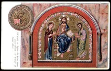 Venise Eglise de Saint Marc Jesus Christ Virgin Mosaic Postcard St Mark Basilica