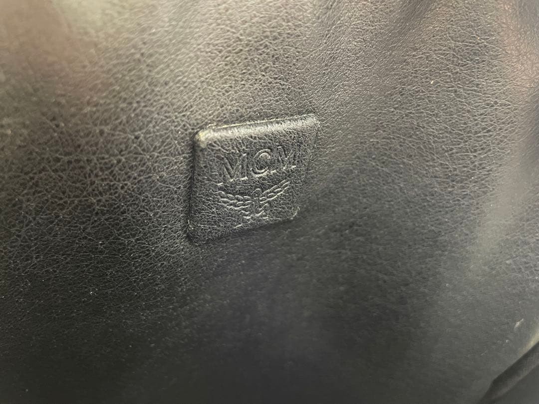 Mcm backpack camel logo all over pattern studs - image 16