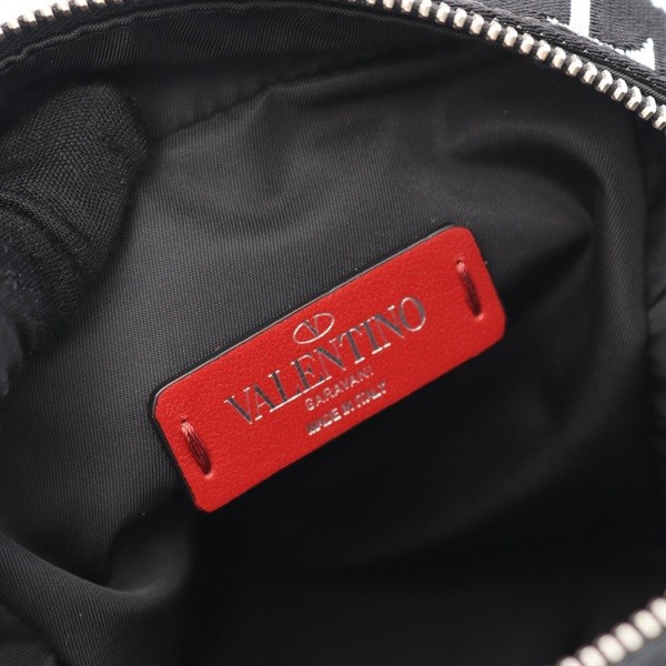 Valentino Men's Shoulder Bag Nylon Black Compact Used Authentic thumbnail 4
