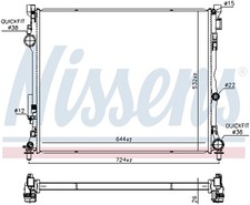NISSENS Motork&uuml;hler Wasserk&uuml;hler ** FIRST FIT ** 607124 f&uuml;r MERCEDES GLE V167