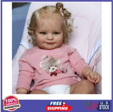Zero Pam 20" Realistic Reborn Baby Doll Girl, Soft Vinyl Body with Blonde Hair