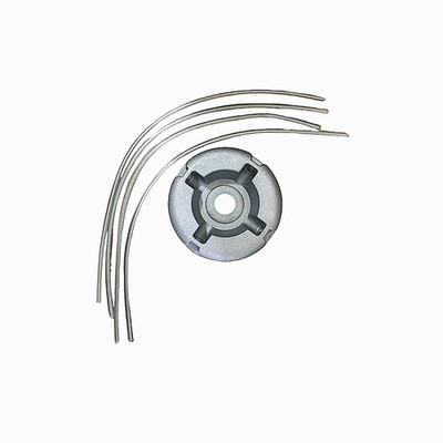 Universal Aluminum Trimmer Head with Four Trimmer Lines for Brush Cutter Grass T