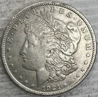 1921 Morgan Silver Dollar Uncertified About Uncirculated Condition