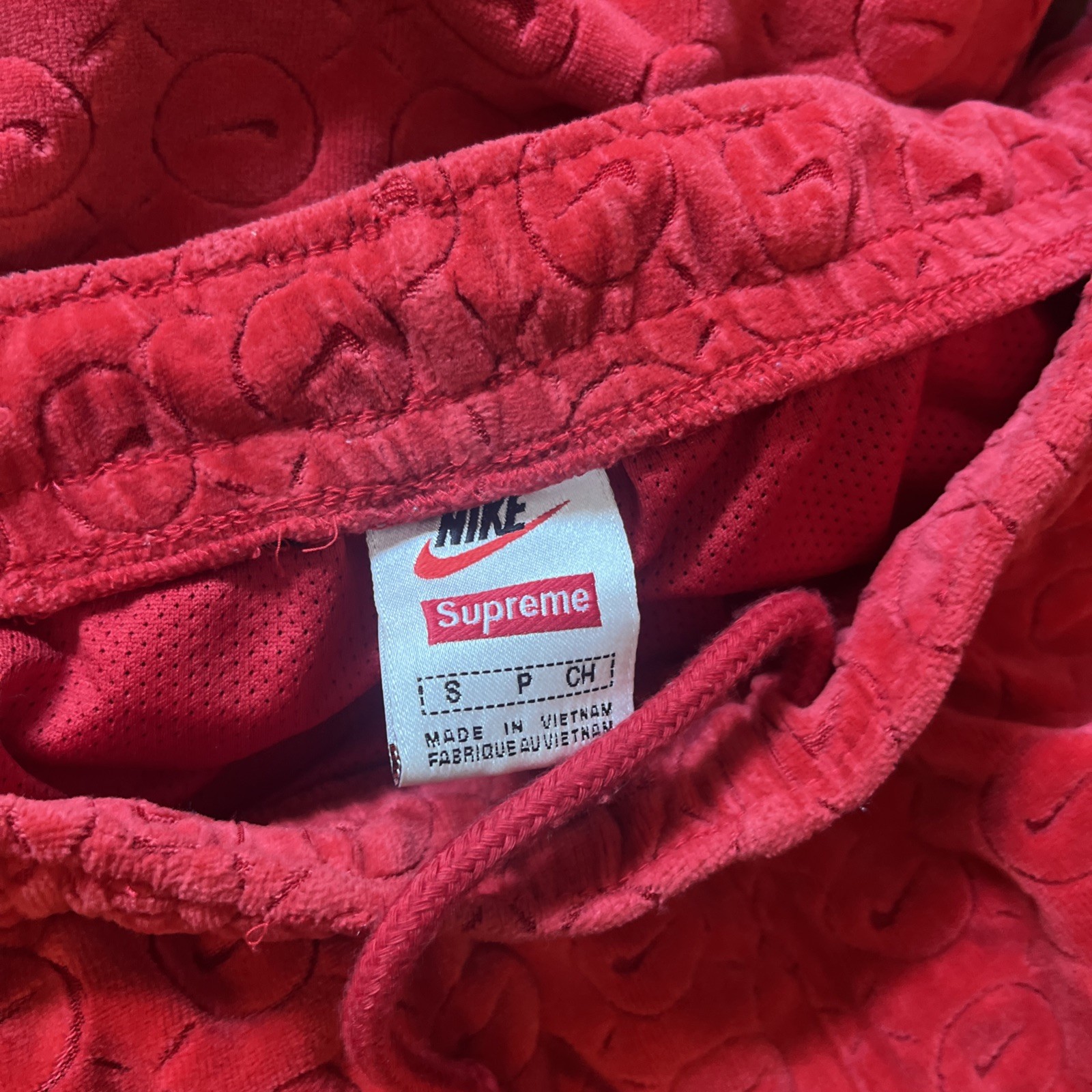 Rare nike x supreme Red Men’s Velvet Tracksuit image 5
