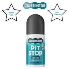 Scrubbingtons Pit Stop First Deodorant For Kids 98% Natural Original Scent 75ml