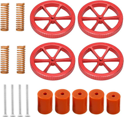 Ender 3 Springs Upgrade Kit,4Pcs Metal Leveling Nuts+ 4Pcs Hot Bed Springs +5Pcs