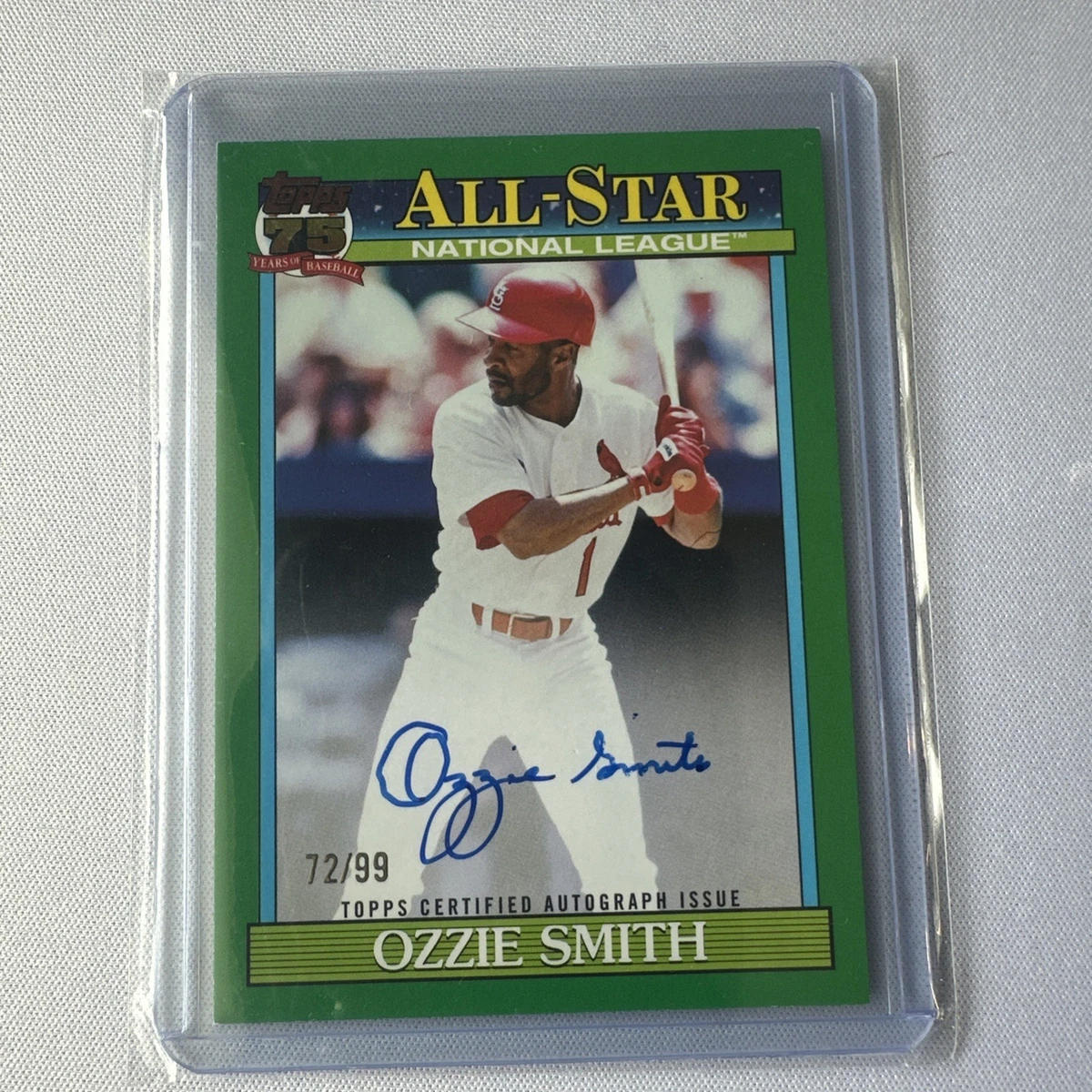Ozzie Smith Baseball Serial Numbered Sports Trading Cards