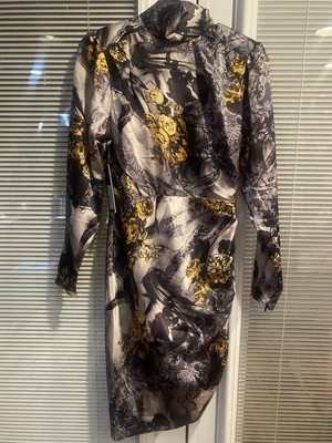 MARCIANO GUESS Aurora Printed Bodycon Dress Golden Rose Womens Size 2 NEW $208
