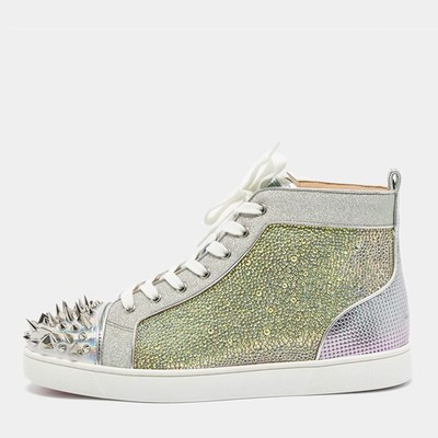 Christian Louboutin Lou Pik Pik Orlato Size 44 Multicolor Crystals