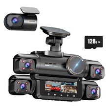 AI Dash Cam Front Rear Inside, 4 Channel 3k 1080P 3 Dashcam with Smart Drivin...