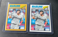 2026 Topps Heritage Heriberto Hernandez Rookie Dark Yellow Bordered & Base RC