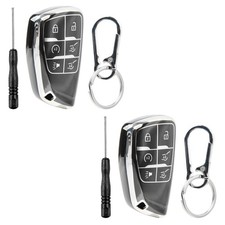 2 Remote Fob Shell Case Polymer Cover for 2021 2022 2023 2024 Chevrolet Tahoe 6b