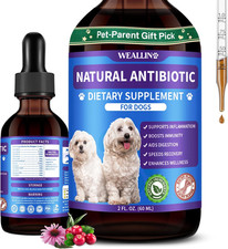Dog Antibiotics Support - Natural Antibiotics Care for Dogs Herbal Supplement...