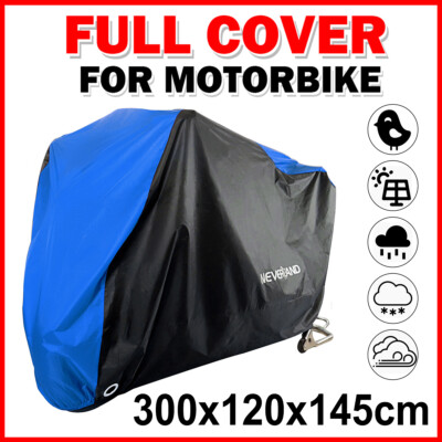 NEVERLAND Motorcycle Cover Waterproof Dust UV Snow Rain Protect Storage to 118''