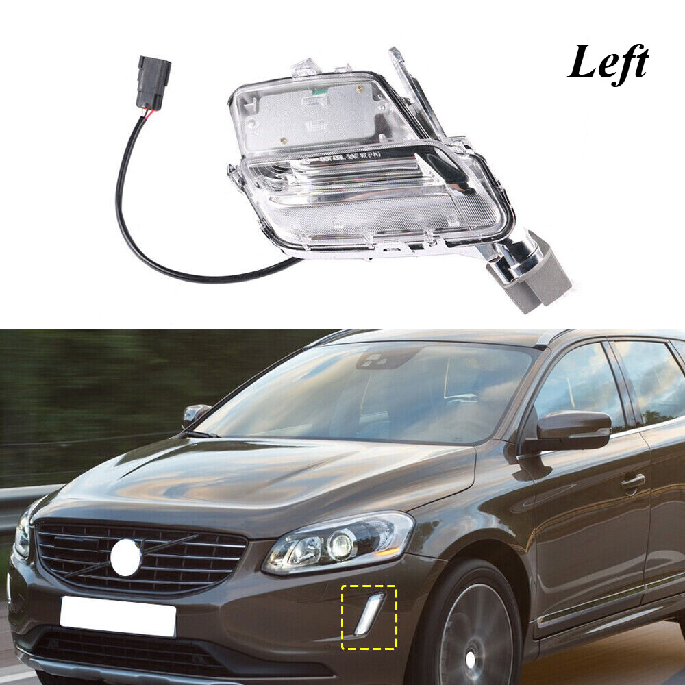 2014-2018 Volvo XC60 Left Clear LED Fog Light Driving Lamp Replacement