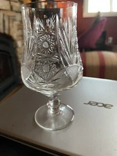 vintage crystal wine glasses set of 8