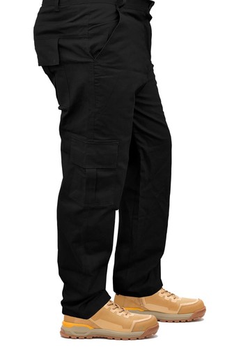 Mens Cargo Combat Work Trousers Multi Pockets BLACK or NAVY Size 30" to 40" UK - 第 10/15 張圖片