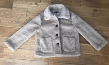 Girls / Ladies- New Look-cameo Rose - Beige/ Brown Teddy Bear Coat Jacket -uk 10