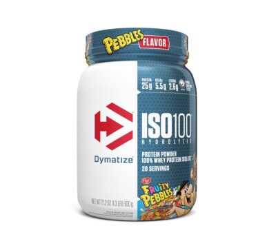 Dymatize ISO100 Hydrolyzed Protein Powder Birthday Cake Pebbles - 1.3 lbs, 20...