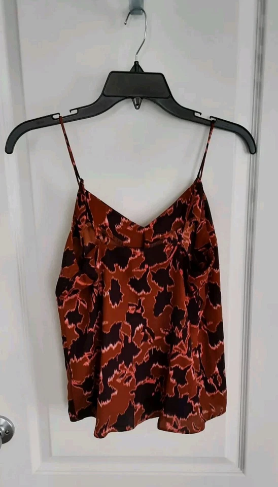 Regata Nine West cami sem mangas camadas camisol marrom tamanho: XS - Imagem 2 de 2