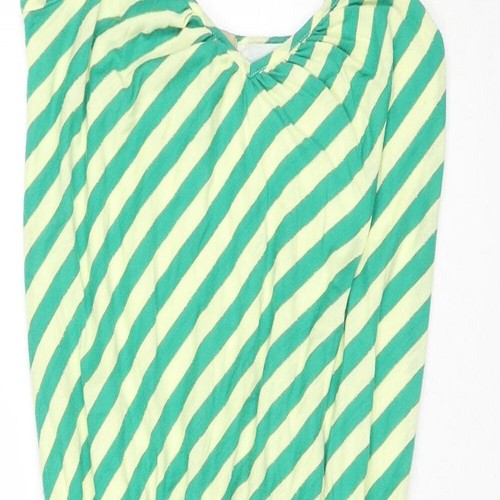 Ella Moss Womens Green Polyester Blend Tank Dress Size S V-Neck Gli - Picture 3 of 10