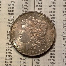 1886-P Morgan Silver Dollar $1, Colorfully Toned!