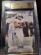 Justin Herbert BGS 10 Pristine 2020 Leaf Draft Rookie Los Angeles Chargers #3