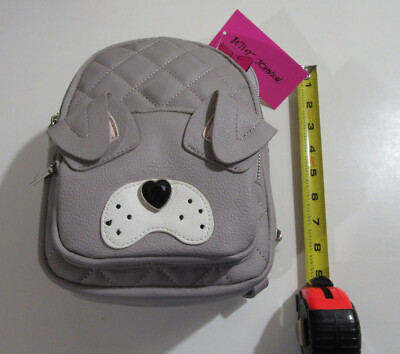 Betsey Johnson Mini Dog Backpack & Key Fob Card Case Wallet 