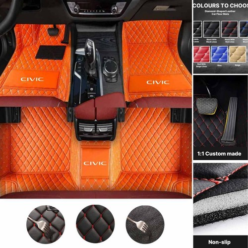 Alfombrillas de coche de lujo impermeables alfombras personalizadas para Honda Civic 1995-2025 - Imagen 37 de 43