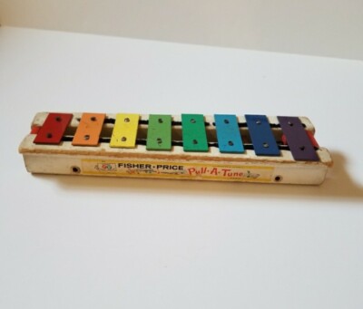 Vintage 1964 Fisher Price Pull a Tune Toy Piano