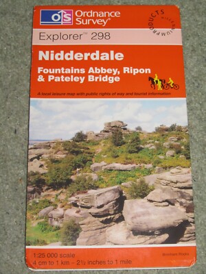 Ordnance Survey Explorer 1:25,000: Sheet 298 Nidderdale & Fountains Abbey;  1999