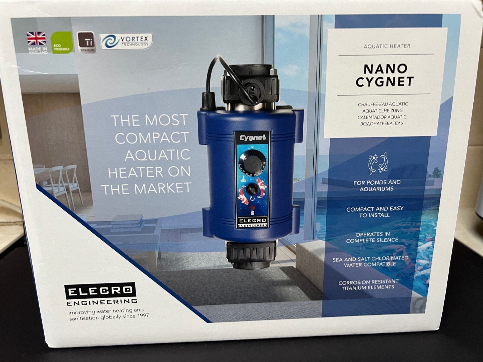 Elecro NANO Cygnet 3kW Analogue Pond Heater (Titanium Element)