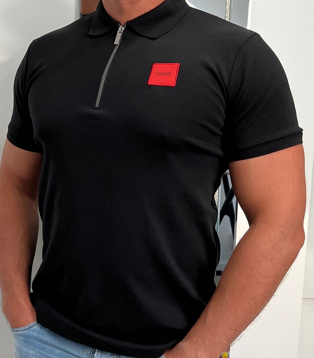 hugo boss zip up polo