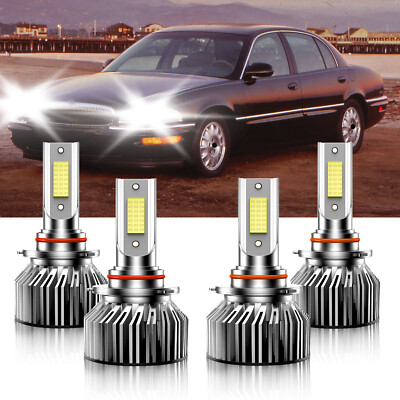 For Buick Park Avenue 1991-2005 LED Headlight Bulb High Low Beam 9005+9006 6000K