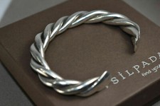 Silpada 925 Sterling Silver Cuff Bracelet B0014 RARE Twisted Cable Heavy