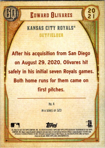 2021 Topps Gypsy Queen Baseball Base. -PICK YOUR CARD - Picture 9 of 390