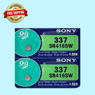 Sony 337 SR416SW Watch Battery (Exp 10/2026 )  2Pc