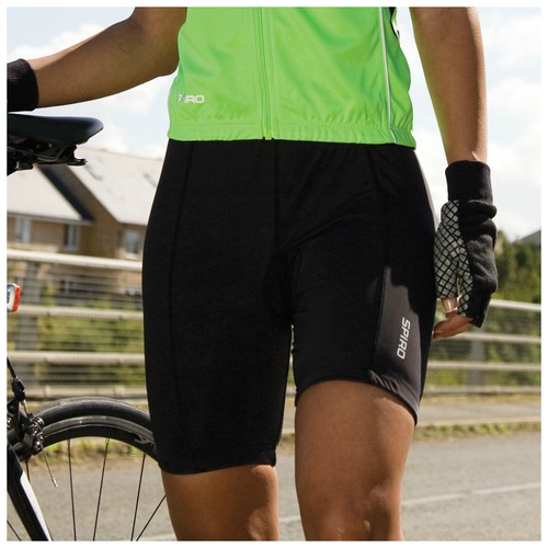 Nero Da Donna Imbottito Ciclismo Pantaloncini Cycle Pantaloni corti Bike  Race GEL della pelle | eBay