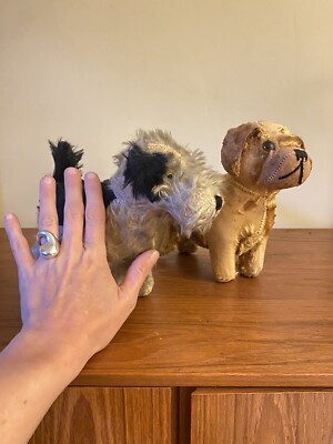 antique steiff dog pair pre war 1930s mohair terrier bulldog | eBay
