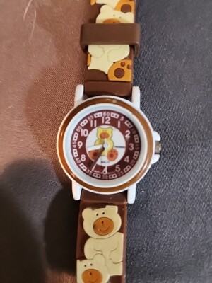 Bijoux Terner K-1541 Kids Kidz Teddy Bear Watch Colorful NEW Needs