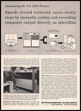 1964 Stromberg Carlson General Dynamics S-C 4400 Printer Photo Vintage Print Ad