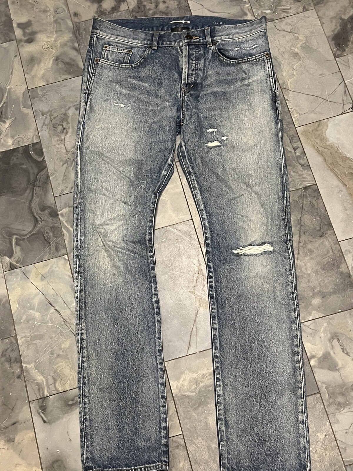 Jeans da uomo Saint Laurent taglia 32 con strappi